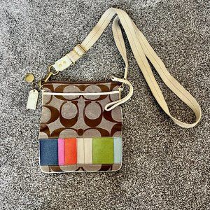 COACH A0749–10864 Crossbody Bag Vintage Logo with Color Block Small Purse